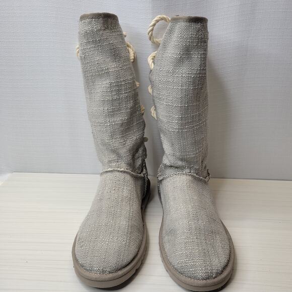 UGG Harbour Laceups in Oyster Tweed Rope Neutral Boot, 7 - Picture 5 of 13